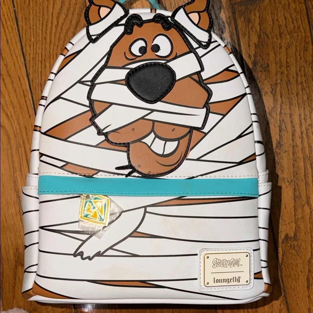 Loungefly Scooby-Doo Mummy Backpack - White, Brown, and Teal